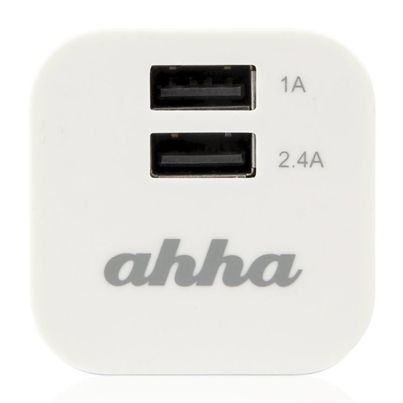 Сетевое зарядное устройство с 2-мя USB выходами для смартфонов и планшетов - Ahha Hippo Dual USB Charger