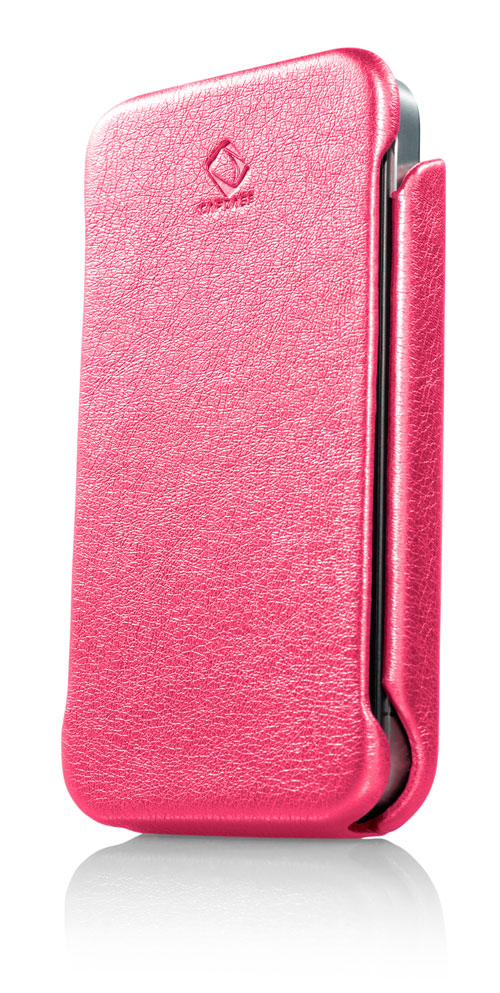 Кожаный чехол книжка Capdase Capparel Protective Case для Apple iPhone 4/4S - розовый