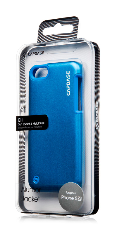 Металлический чехол Capdase Alumor Jacket Sider Elli для Apple iPhone 5C - голубой