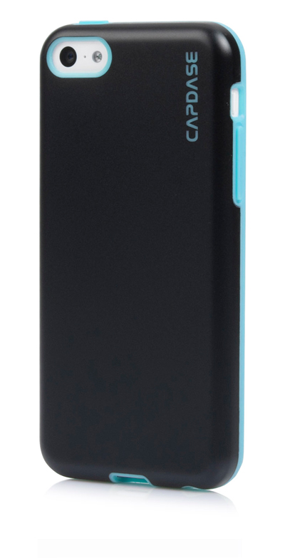 Силиконовый чехол Capdase SJ Vika для Apple iPhone 5C - черный с голубым