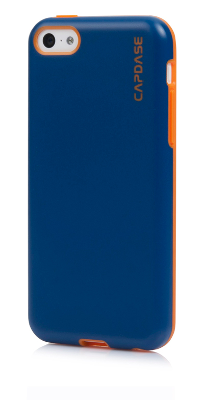 Силиконовый чехол Capdase SJ Vika для Apple iPhone 5C - синий с оранжевым