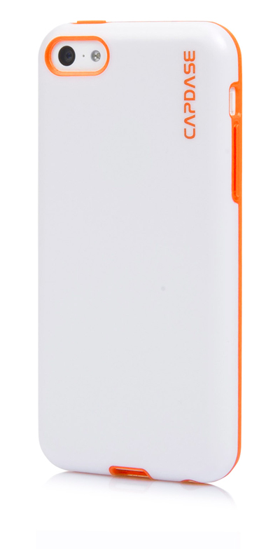 Силиконовый чехол Capdase SJ Vika для Apple iPhone 5C - белый с оранжевым