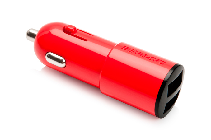 Автомобильное зарядное устройство Capdase Dual USB Car Charger Ampo T2 для iPhone, iPod & iPad - цвет красный
