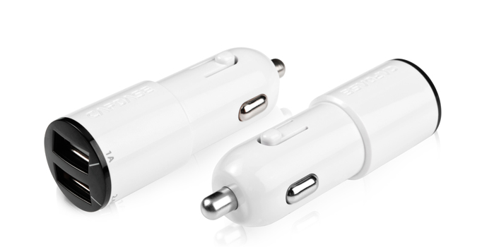 Автомобильное зарядное устройство Capdase Dual USB Car Charger Ampo T2 для iPhone, iPod & iPad - цвет белый