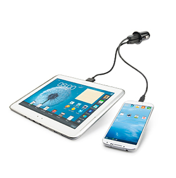 Автомобильное зарядное устройство с двумя USB выходами CAPDASE Pico F2S для смартфонов и планшетов Samsung