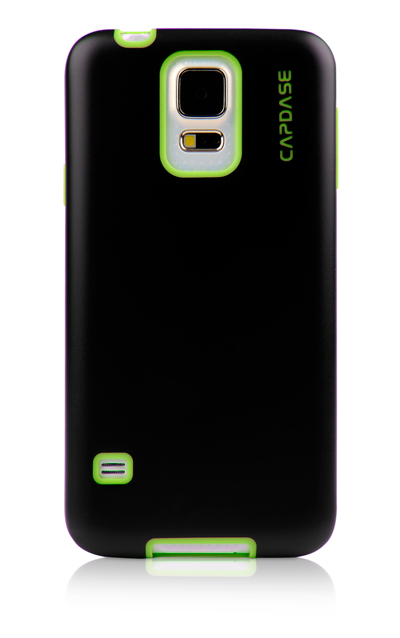 Силиконовый чехол Capdase Soft Jacket Vika для Samsung Galaxy S5 - черный с зеленым
