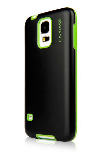 Силиконовый чехол Capdase Soft Jacket Vika для Samsung Galaxy S5 - черный с зеленым
