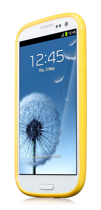 Силиконовый чехол CAPDASE Soft Jacket SPARKO для Samsung Galaxy SIII GT-I9300 - желтый
