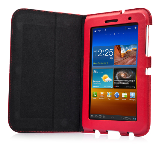 Чехол CAPDASE Protective Case Folio Dot для Samsung Galaxy Tab 7.0" Plus / P6210 / P6200 - красный