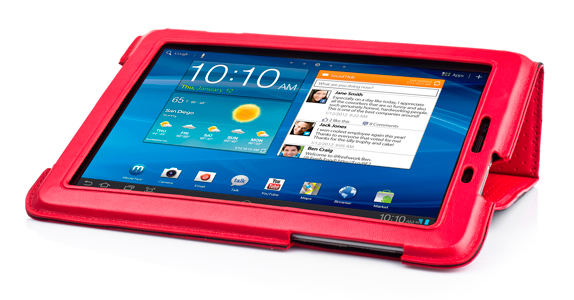 Чехол CAPDASE Protective Case Folio Dot для Samsung Galaxy Tab 7.7" P6810/P6800 - красный