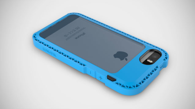 Противоударный чехол LUNATIK Seismik для Apple iPhone 5/5S - голубой