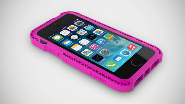 Противоударный чехол LUNATIK Seismik для Apple iPhone 5/5S - розовый