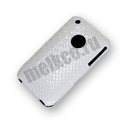 Кожаный чехол Melkco для Apple iPhone 3GS/3G - JT - змеиная кожа - белый