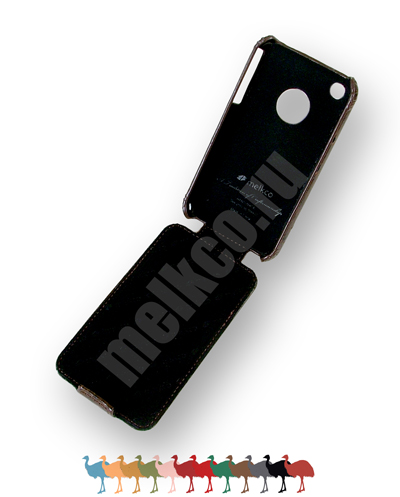 Кожаный чехол, страусиная кожа Melkco Leather Case для Apple iPhone 3GS/3G - JT - коричневый
