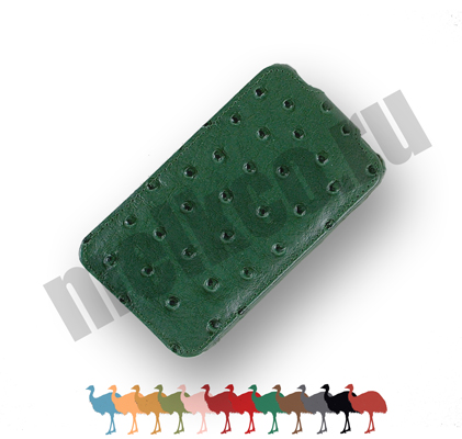 Кожаный чехол, страусиная кожа Melkco Leather Case для Apple iPhone 3GS/3G - JT - зелёный