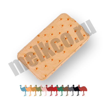 Кожаный чехол, страусиная кожа Melkco Leather Case для Apple iPhone 3GS/3G - JT - оранжевый