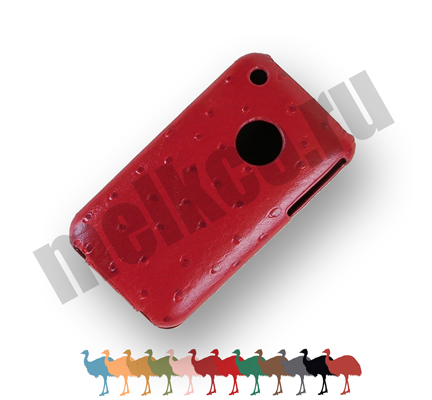 Кожаный чехол, страусиная кожа Melkco Leather Case для Apple iPhone 3GS/3G - JT - красный