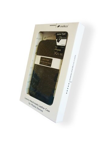 Кожаный чехол Melkco для Apple iPhone 3GS/3G - JT - змеиная кожа - черный