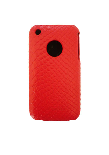 Кожаный чехол Melkco для Apple iPhone 3GS/3G - JT - змеиная кожа - красный