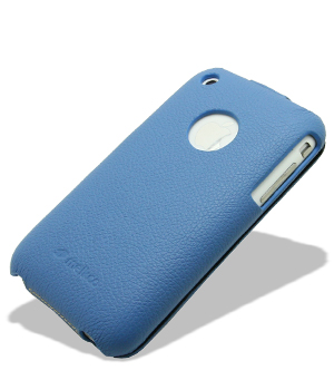 Кожаный чехол Melkco для Apple iPhone 3GS/3G - JT - голубой