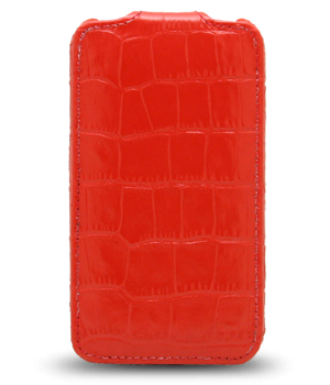 Кожаный чехол Melkco для Apple iPhone 3GS/3G - JT - крокодиловая кожа - красный