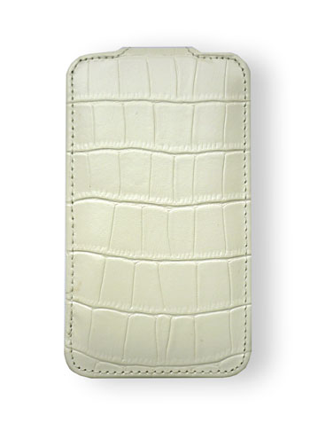 Кожаный чехол Melkco для Apple iPhone 3GS/3G - JT - крокодиловая кожа - белый