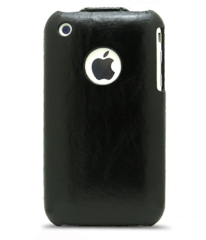 Кожаный чехол Melkco для Apple iPhone 3GS/3G - JT - (Vintage Black) - глянцевый черный 