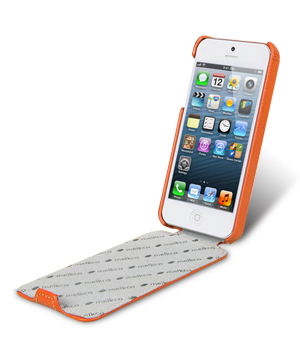 Кожаный чехол Melkco для Apple iPhone 5/5S - Jacka Type - оранжевый