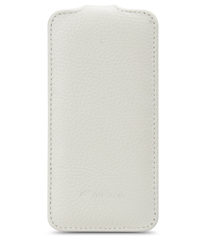 Кожаный чехол книжка фирмы Melkco для Apple iPhone 5C Jacka Type белого цвета