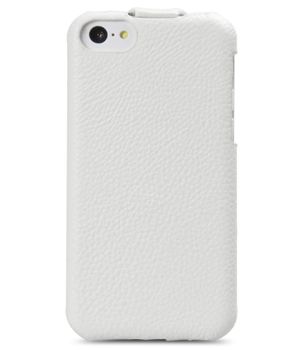 Кожаный чехол книжка фирмы Melkco для Apple iPhone 5C Jacka Type белого цвета