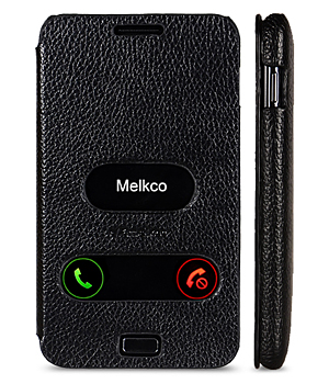Кожаный чехол Melkco для Samsung Galaxy Note GT-N7000 / Note LTE GT-N7005 - ID Book Type - чёрный