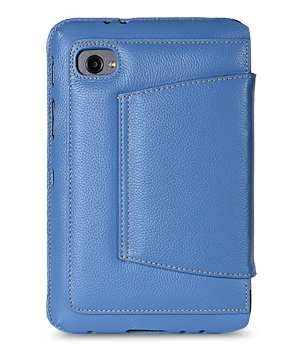 Кожаный чехол Melkco для Samsung Galaxy Tab 7.0" Plus / P6210 / P6200 - Kios Type Ver.2 - синий
