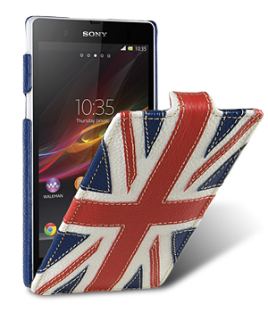 Кожаный чехол Melkco для Sony Xperia Z - Craft Edition JT - флаг Великобритании