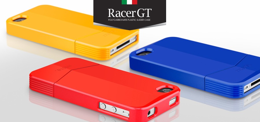 Пластиковый чехол More Racer GT Collection для Apple iPhone 4/4S - желтый