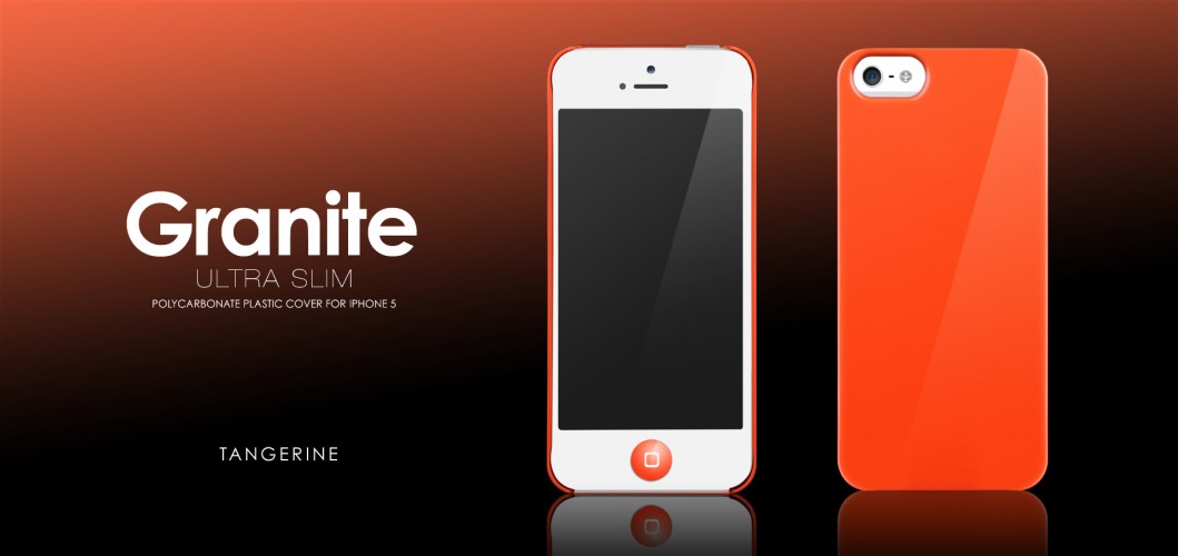 Пластиковый чехол More Granite Ultra Slim для Apple iPhone 5/5S - мандариновый