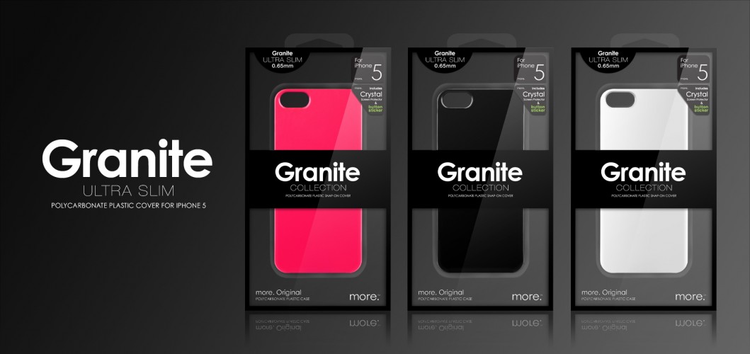 Пластиковый чехол More Granite Ultra Slim для Apple iPhone 5/5S - черный