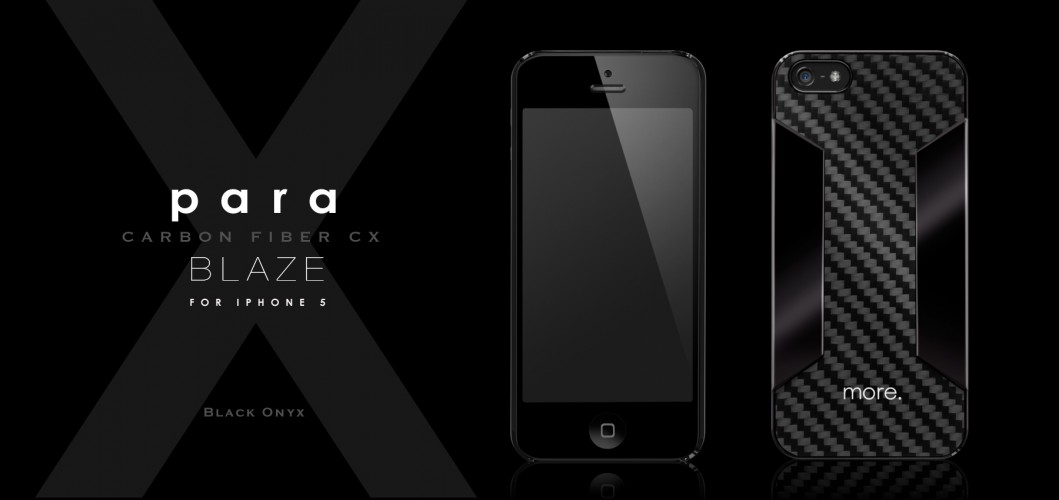 Чехол More Para Blaze CX для Apple iPhone 5/5S - черный с карбоновой вставкой
