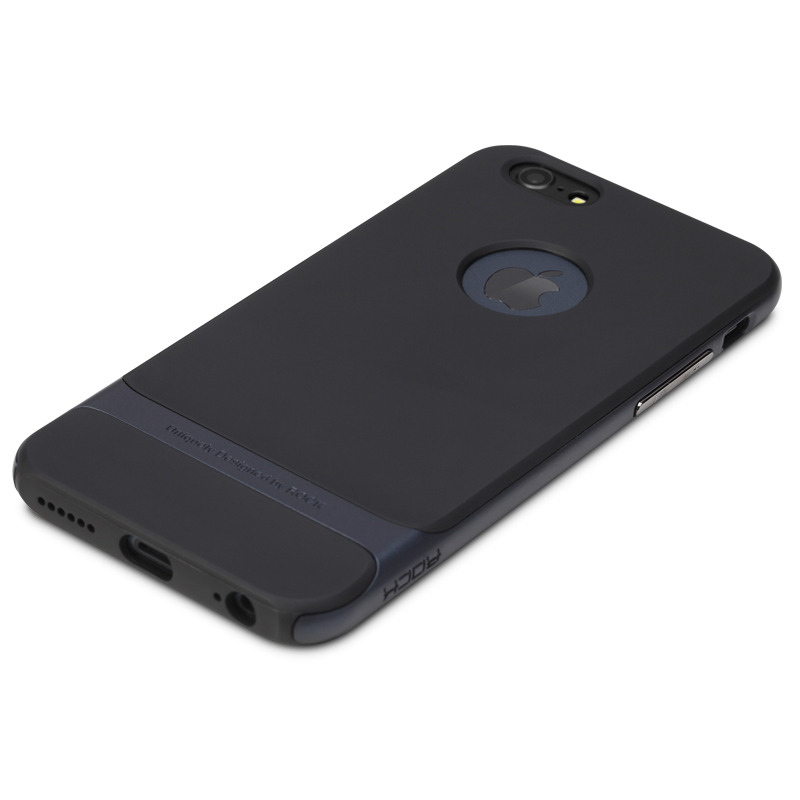 Силиконовый чехол Rock Royce Series для Apple iPhone 6 Plus (5.5") - черно-темно-синий
