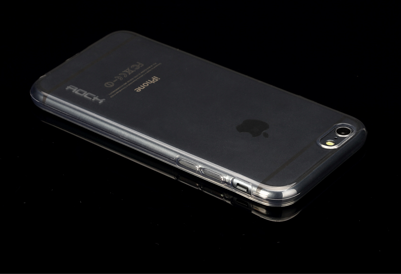Силиконовый чехол Rock Slim Jacket для Apple iPhone 6 Plus (5.5") - прозрачный черный