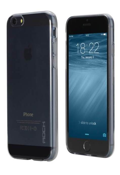 Силиконовый чехол Rock Slim Jacket для Apple iPhone 6 Plus (5.5") - прозрачный черный