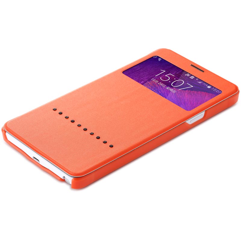 Чехол книжка Rock Rapid Series для Samsung Galaxy Note 4 - оранжевый