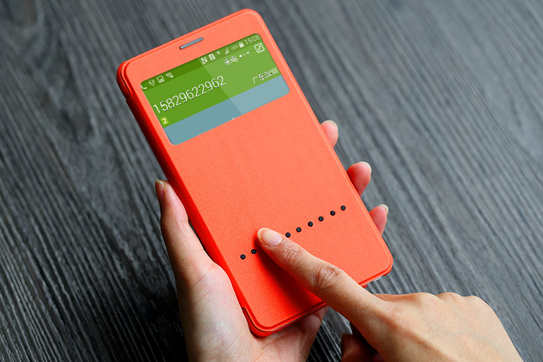 Чехол книжка Rock Rapid Series для Samsung Galaxy Note 4 - оранжевый