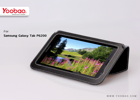 Кожаный чехол Yoobao Leather Case для Samsung Galaxy Tab 7.0" Plus / P6200 / P3100 - чёрный