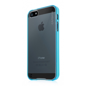 Силиконовый чехол CAPDASE Soft Jacket Fuze DS для Apple iPhone 5/5S / iPhone SE - голубой