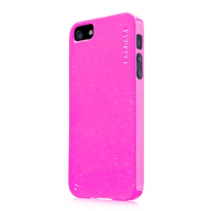 Силиконовый чехол с блестками CAPDASE Soft Jacket SPARKO для Apple iPhone 5/5S / iPhone SE - розовый