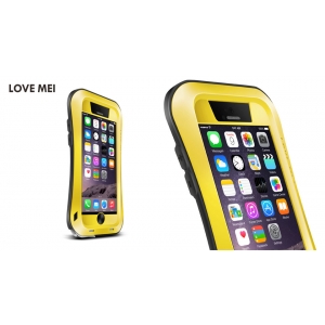 Противоударный, влагозащищенный чехол LOVE MEI POWERFUL small waist для Apple iPhone 6/6S (4.7") - желтый