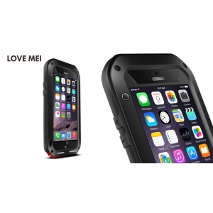 Противоударный, влагозащищенный чехол LOVE MEI POWERFUL для Apple iPhone 6/6S Plus (5.5") - черный
