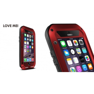 Противоударный, влагозащищенный чехол LOVE MEI POWERFUL для Apple iPhone 6/6S Plus (5.5") - красный