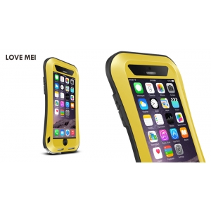 Противоударный, влагозащищенный чехол LOVE MEI POWERFUL small waist для Apple iPhone 6/6S Plus (5.5") - желтый