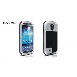 Противоударный, влагозащищенный чехол LOVE MEI POWERFUL для Samsung Galaxy S4 GT-I9500 - серебристый